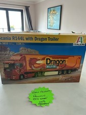 Very Rare! ITALERI 1:24 Scale Truck Scania R144L with Dragon Trailer  No 3833