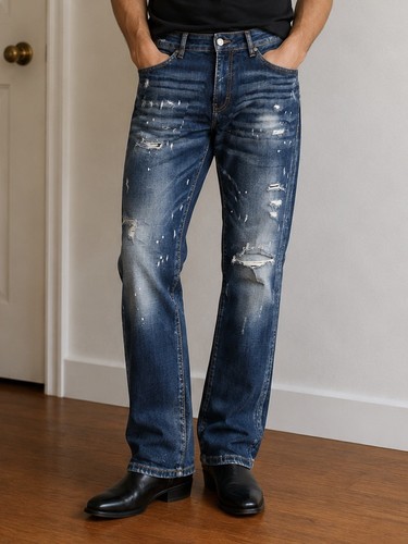 Police slim fit distressed - police,