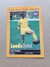 JACK CHARLTON LEEDS UNITED - CARLTON BOOKS ALL-TIME GREATS CARD                 