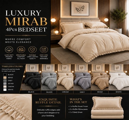 Soft luxury pcs ruffle - luxury,