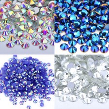 NAIL ART RHINESTONES GEMS 1000 4mm ROUND DIAMANTE CRYSTAL MANICURE GLITTER 