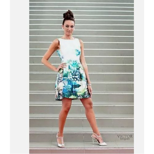 Zara basics dress aquarium - zara, xs
