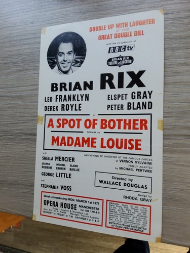 Theatre flyer 1971 manchester - theatre,