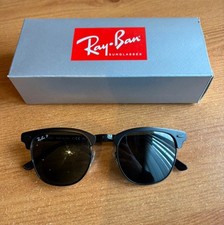 Ray-Ban Metal Clubmasters Black RB3716 No Case Green Lens Polarised