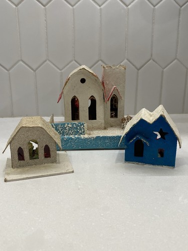 Vintage christmas putz - christmas,