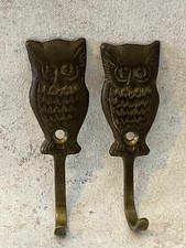 Vintage brass owl - set, of