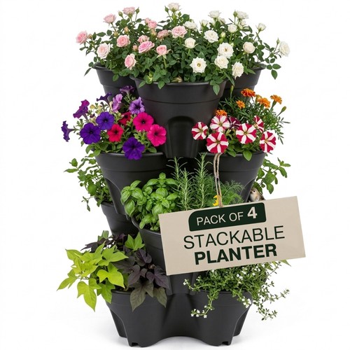Stackable strawberry planter - stackable,