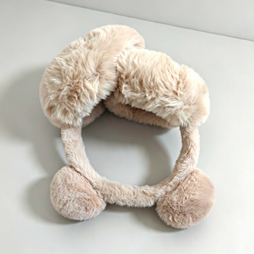 Beige faux fur plush - plush, bunny