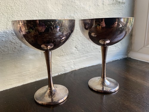 Vintage silver plate champagne - vintage,