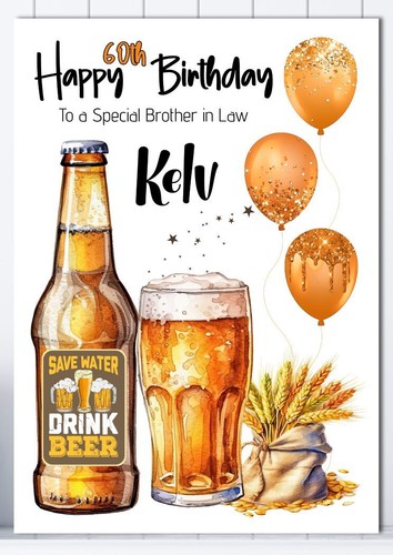 Personalised birthday card - personalised, for