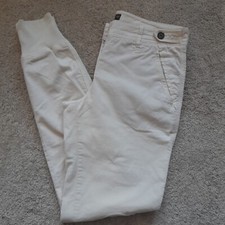Napapijri Cord Cuffed Jodhpurs Pants Trouser Cream Size F38