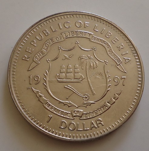 1997 liberia coin - $1,