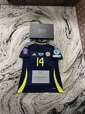 Scotland Women Match Worn Signed Rachel McLauchlan #14 Home Football Shirt COA