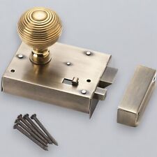 Antique Brass Rim Latch Lock