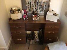 BEDROOM WALNUT DRESSING TABLE WITH DRAWERS / MAKEUP DESK