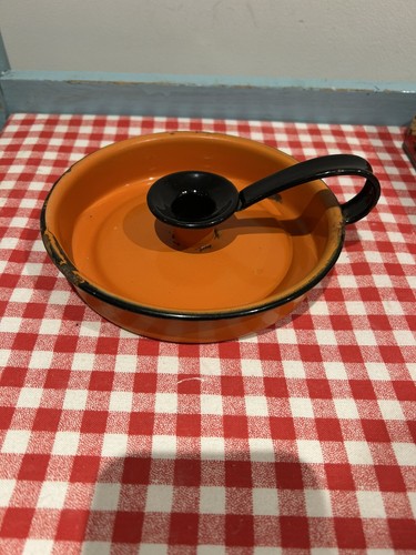 Vintage french enamel candle - vintage,