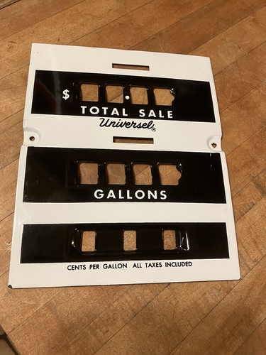 Gas pump porcelain face - porcelain, plate
