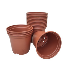 10.5cm Plastic Plant Pots Full