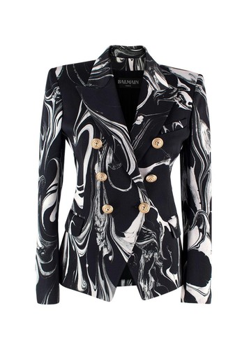 Balmain black marble printed - balmain,