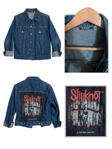 Vintage denim jacket with - vintage,
