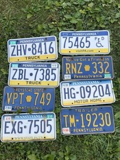 8 Pa Pennsylvania  license plate lot Garage Bar man cave Handicapped Motor Home