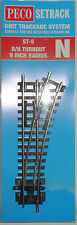 PECO ST-5 RIGHT HAND POINT 9" RADIUS SET TRACK  N GAUGE NEW