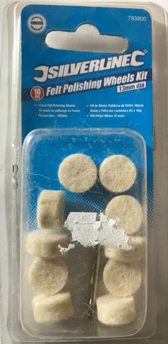 Silverline 10pc felt polishing - silverline,