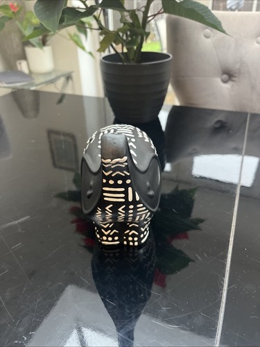 Ceramic elephant with aztec - ceramic,