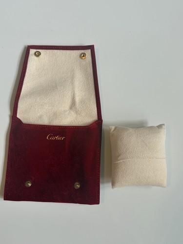 Cartier red velvet pouch - cartier,