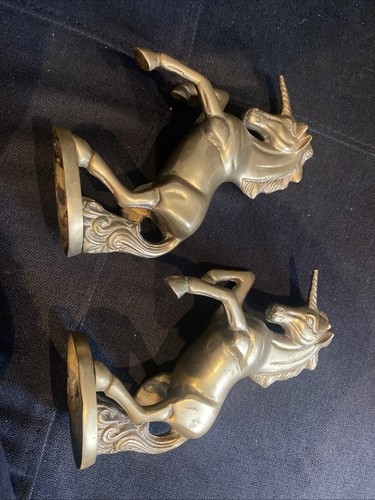 Pair vintage solid brass - pair, of