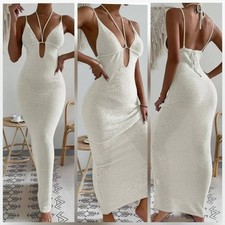 Women's Hanging halter Neck Strap Dress size M Summer Holiday Beach