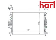 COOLANT RADIATOR 622 017 HART
