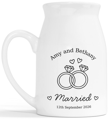 Just married flower vase - vase,