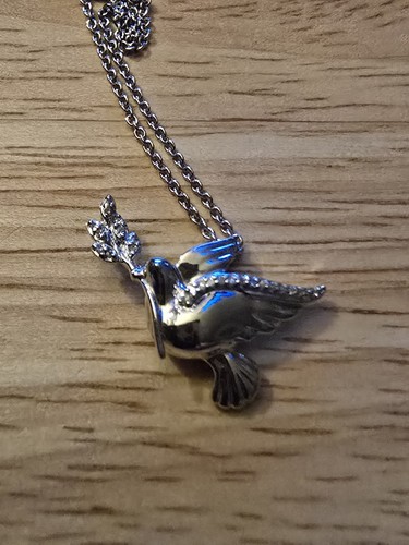 Affinity diamond dove necklace - dove,