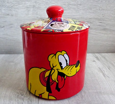 Disney Store Pluto Jar With Lid Ceramic Storage Dog Treat Tea Sugar Etc