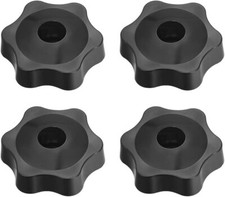 Clamping Handle Screw Knobs Handle M6 Threaded Through Hole Star-Shape 4pcs