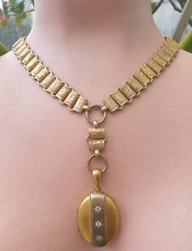 Locket book chain necklace - locket,
