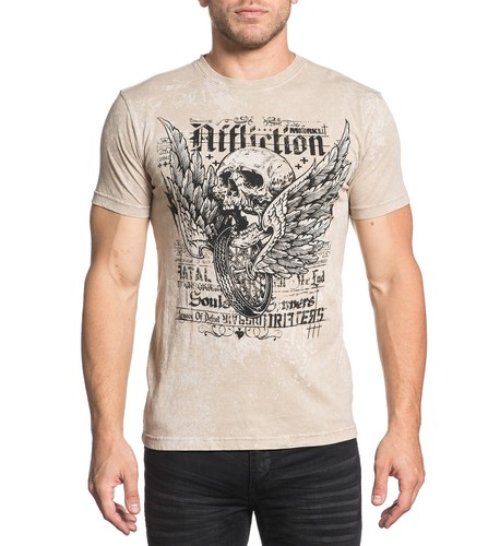 Affliction men shirt crew - men,