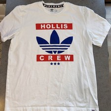 EUC Adidas White with Blue