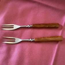 Pair Vintage Cocktail Forks