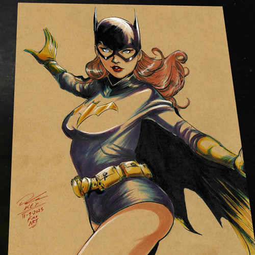 Batgirl art print signed - batgirl,