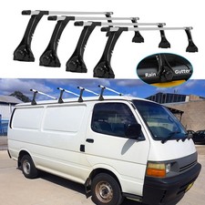 4pcs For Toyota Hiace 63" Van Rain Gutter Roof Rack Cross Bars Cargo Kayak Bike