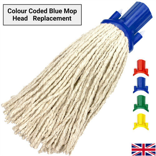 Blue cotton mop head - cotton,
