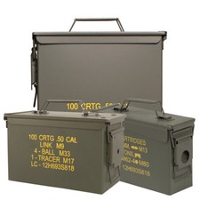 Mil-Tec Steel Ammo Box Military Storage Tool Metal Container Hinged - Brand New
