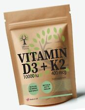 Vitamin D3 10000iu + K2 400mcg VITAMIN D3 K2 Clean Genuine UK Seller VIT D K2