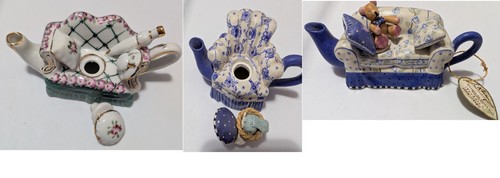 Vtg ceramic mini teapot - ceramic,