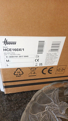 Hoover cooker hood hce160x - cooker, hce160x/1