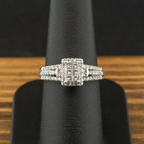 18ct white gold 50ct diamond - 18ct, 0.50ct