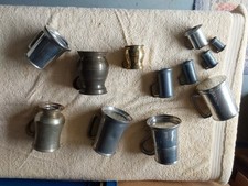 12 Items Lot Of Pewter Pint