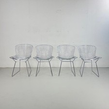 SET OF 4 VINTAGE HARRY BERTOIA CHAIRS MIDCENTURY IN CHROME  #4639